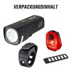 SIGMA LED Akkuleuchten Set AURA 40 / HIRO 10 Set schwarz