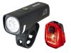 SIGMA LED Akkuleuchten Set AURA 40 / HIRO 10 RIDE TO SCHOOL Set schwarz