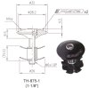 FSA Krallenmutterset Alu - 1 1/8 Zoll